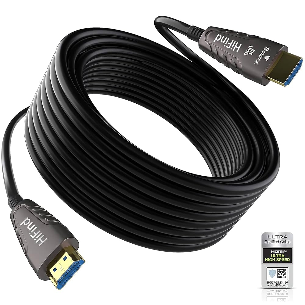 Amazon | HiFind 光ファイバーHDMI Ver2.1ケーブル Ultra High